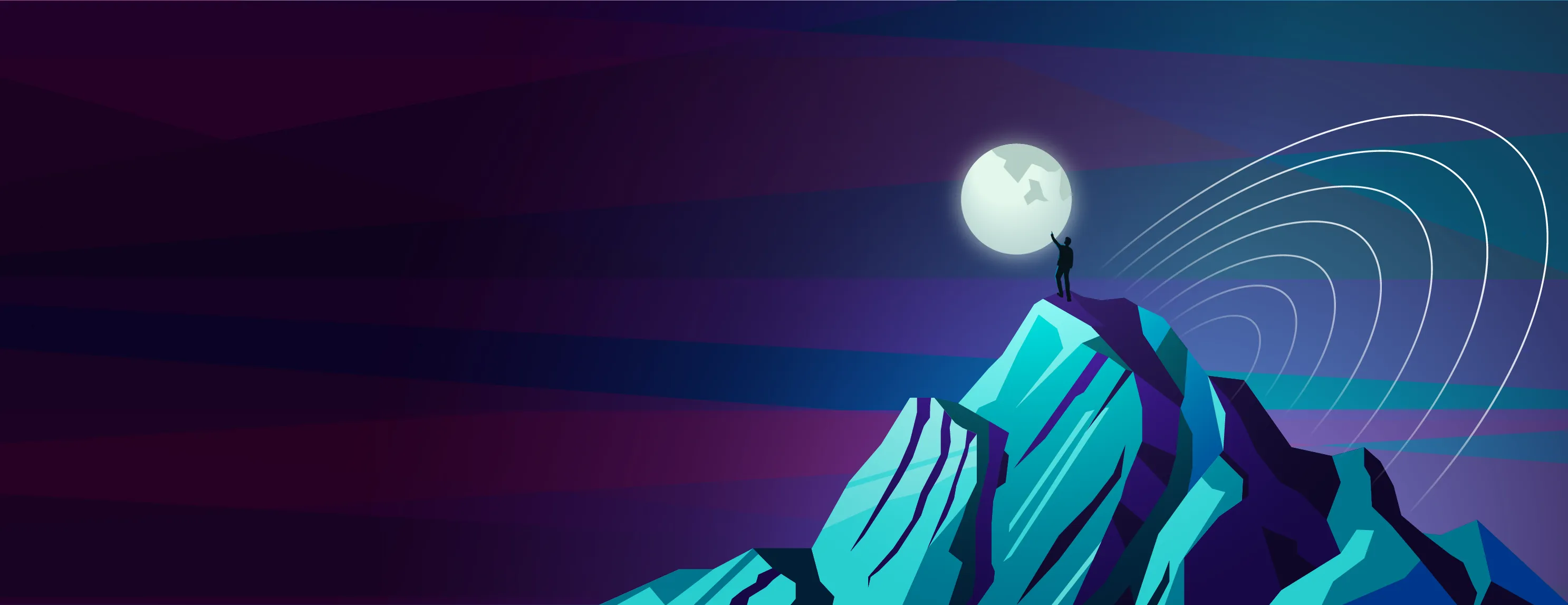 buy side header image man touching the moon